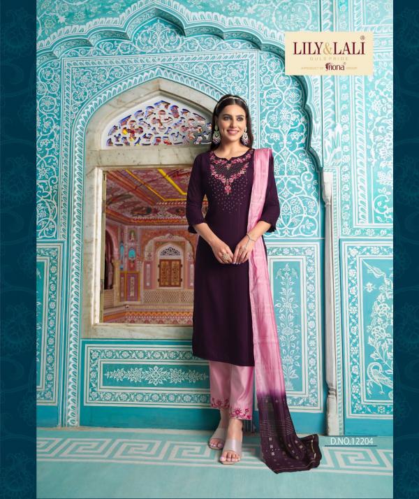 Lily And Lali Moonlite Festival Wear Kurti Pant With Dupatta